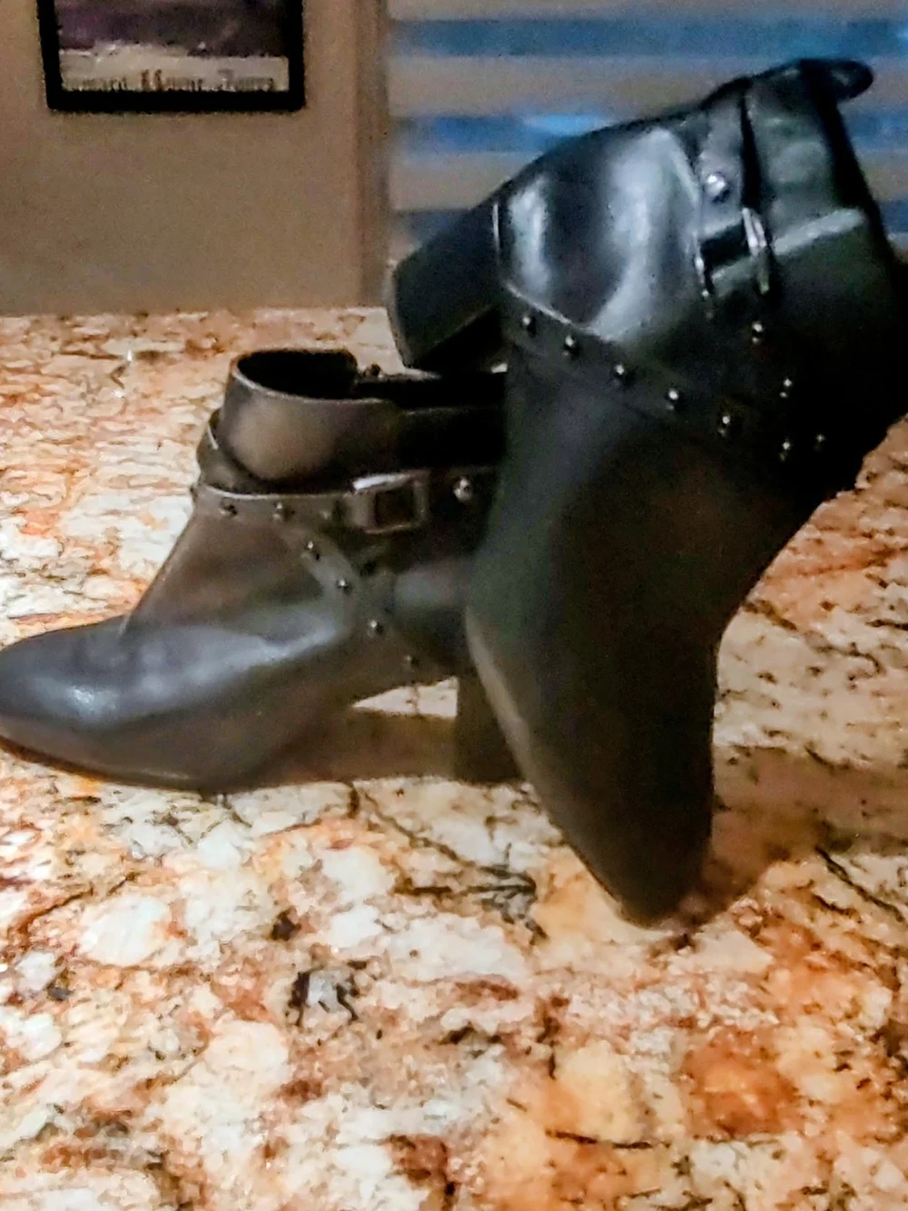 Alex Marie Black Studded Ankle Booties